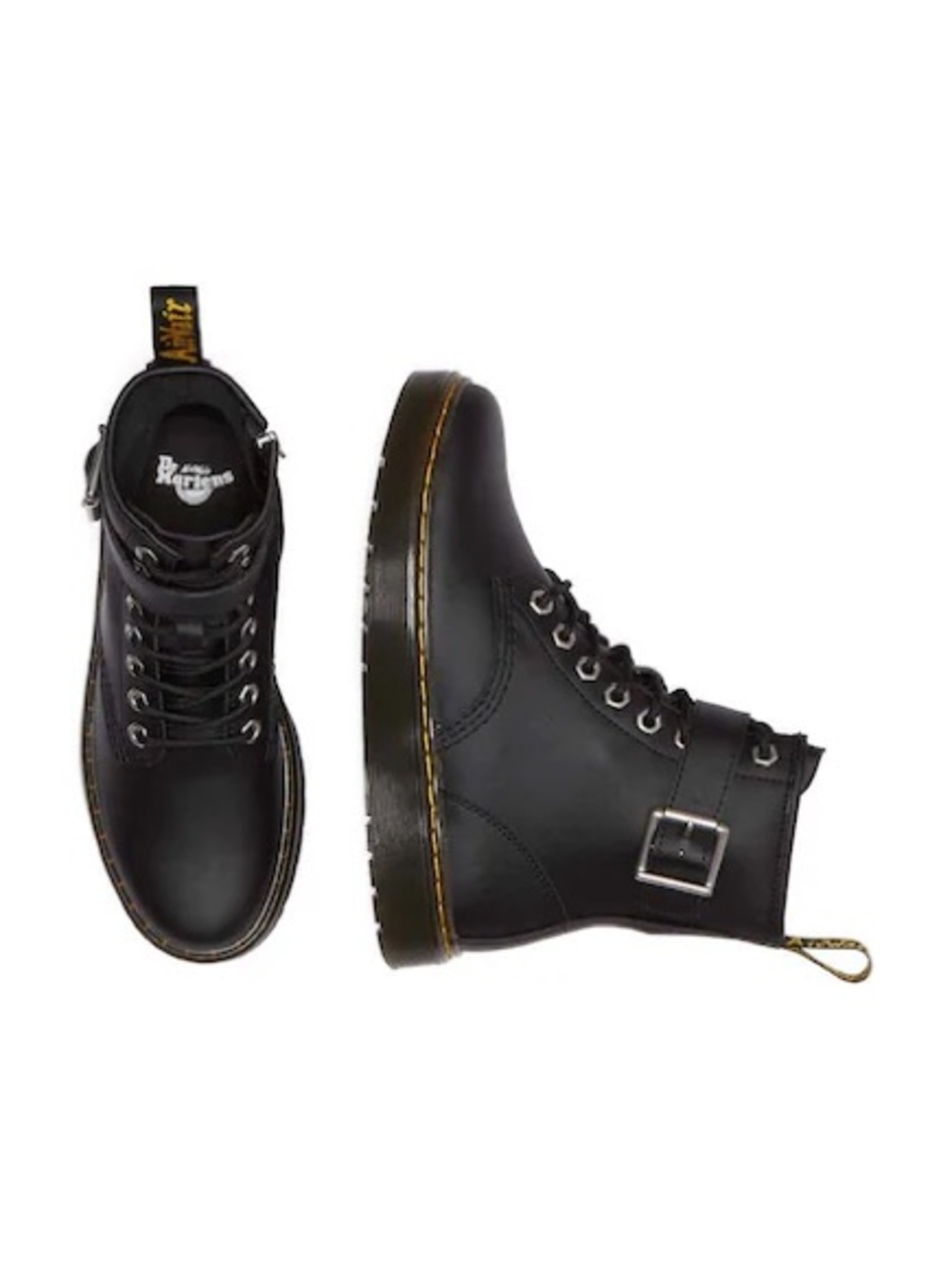 Dr. Martens Zavala Alt Boots Black Buckle Combat Boots – Size 5